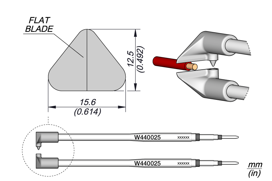 W440025 - Flat Blade Cartridges 12.5mm
